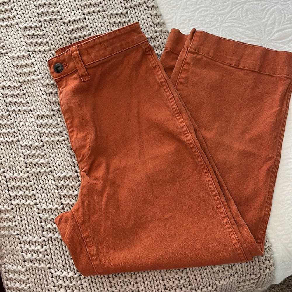 🌞🍊✨Madewell Slim Emmett Wide Leg Crop Pants